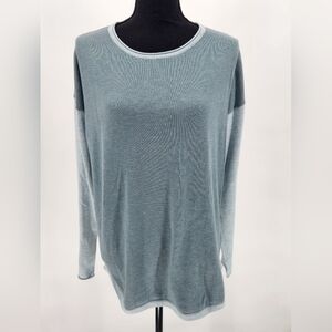 Smartwool Shadow Pine Colorblock Merino Wool Crew Sweater M